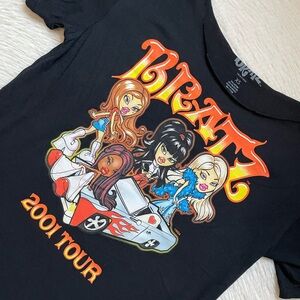 Bratz 2001 Tour Black Graphic cropped short sleeve tee